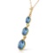 3.6 Carat 14K Solid Gold Bluejay Blue Topaz Necklace