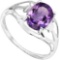 1.24 CT AMETHYST 10KT SOLID WHITE GOLD RING