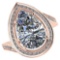 Certified 1.60 CTW Pear Diamond 14K Rose Gold Ring