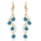 4.95 CTW 14K Solid Gold Grape Blue Topaz Earrings