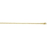 Solid 14K Yellow Gold DC Rope Chain 22in. Metal Weight: 6.1 gr 2 mm