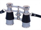 Scouts Chrome and Leather Binoculars 4in.