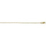 Solid 14K Yellow Gold DC Rope Chain 30in. Metal Weight: 6.4 gr 1.5 mm