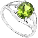 1.42 CT PERIDOT 10KT SOLID WHITE GOLD RING