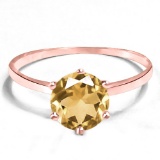 0.73 CT CITRINE 10KT SOLID RED GOLD RING