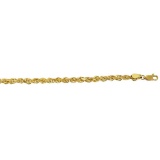 Solid 14K Yellow Gold DC Rope Chain 20in. Metal Weight: 26.0 gr 4 mm