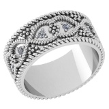 Certified 0.25 Ctw Diamond VS/SI1 18K White Gold Band Ring Made In USA