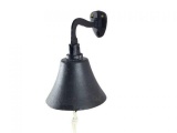 Rustic Black Cast Iron Hanging Ships Bell 6in.