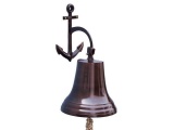 Antique Copper Hanging Anchor Bell 21in.