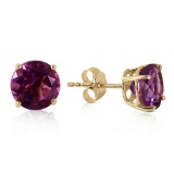 3.1 CTW 14K Solid Gold No Discord Amethyst Earrings