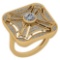 Certified 1.12 Ctw Diamond SI1/SI2 18K Yellow Gold Ring Made In USA
