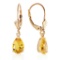 2.85 Carat 14K Solid Gold Extravaganza Citrine Earrings