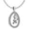 Certified 0.79 Ctw Diamond VS/SI1 Necklace 18K White Gold Made In USA