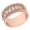 Certified 0.25 Ctw Diamond VS/SI1 10K Rose Gold Band Ring Made In USA