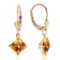 3.2 Carat 14K Solid Gold Pallas Citrine Earrings