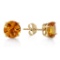3.1 Carat 14K Solid Gold I Saw The Sun Citrine Earrings
