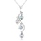 2.25 CTW 14K Solid White Gold Game Changer Aquamarine Necklace