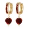4.1 Carat 14K Solid Gold Sicily Garnet Earrings