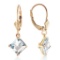 3.2 Carat 14K Solid Gold Excellence Aquamarine Earrings