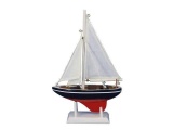 Wooden American Sailer Model Sailboat Decoration 9in.