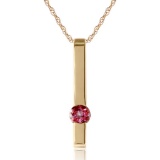0.25 CTW 14K Solid Gold Sweetest Success Pink Topaz Necklace