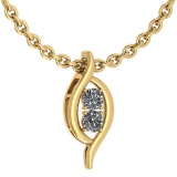 Certified 0.50 Ctw Diamond VS/SI1 Necklace For 14K Yellow Gold