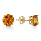 3.1 Carat 14K Solid Gold I Saw The Sun Citrine Earrings