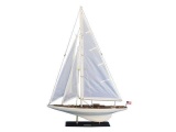 Wooden Intrepid Model Sailbaot Decoration 35in.