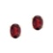 14k Yellow Gold Oval Garnet Stud Earrings 1.5 CTW