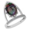 5.55 Ctw VS/SI2 Mystic Topaz And Diamond 14k White Gold Vingate Style Ring