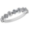 0.60 Ctw Diamond I2/I3 14K White Gold Eternity Band Ring