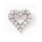 14K White Gold Diamond Heart Pendant