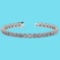 Certified 14.85 Ctw SI1/I2 Diamond Ladies Fashion 18K White Gold Tennis Bracelet