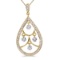 14K Yellow Gold Dashing Diamonds Pendant