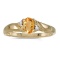 10k Yellow Gold Oval Citrine And Diamond Ring 0.33 CTW