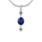 2.34 Ctw VS/SI1 Tanzanite And Diamond Platinum Pendant