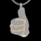 1.27 Ctw SI2/I1 Diamond 14K White And Yellow Gold Two tone Pendant