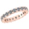 0.91 Ctw Diamond I2/I3 14K Rose Gold Eternity Band Ring