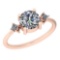 1.37 Ctw Diamond I2/I3 14K Rose Gold Vintage Style Ring