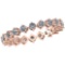 0.88 Ctw Diamond I2/I3 14K Rose Gold Eternity Band Ring