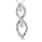 14K White Gold Dashing Diamonds Pendant