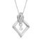 14K White Gold Dashing Diamonds Pendant 0.05 CTW