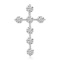 14K White Gold Diamond Cross Pendant 1 CTW