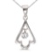 14K White Gold Dashing Diamonds Pendant