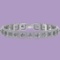 14.14 Ctw Diamond I1/I2 14K White Gold Halo Bracelet