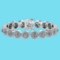 Certified 6.17 Ctw SI1/I2 Diamond Ladies Fashion 18K White Gold Bracelet