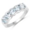 1.10 CTW Genuine Aquamarine .925 Sterling Silver Ring