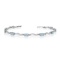 14K White Gold Oval Aquamarine and Diamond Bracelet 1.81 CTW