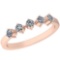 0.34 Ctw Diamond I2/I3 14K Rose Gold Eternity Band Ring