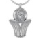 0.58 Ctw SI2/I1 Diamond 14K White Gold Basketball Necklace